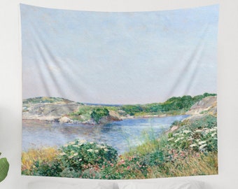 Art Tapestry, Boho Tapestry, Nature Tapestry, Dorm Tapestry, Ocean Tapestry, Vintage Tapestry, Fine Art, Beach Tapestry, Blue Tapestry