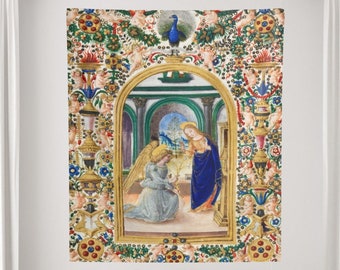 Art Tapestry, Religious Tapestry, Christian Tapestry, Nativity Scene, Renaissance Tapestry, Medieval Tapestry, Vintage Tapestry, Art Decor