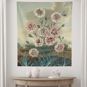 Floral Tapestry, Vintage Tapestry, Vintage Painting, Fine Art Tapestry, Flower Tapestry, Nature Tapestry, Vintage Nature, Vintage Home Decor