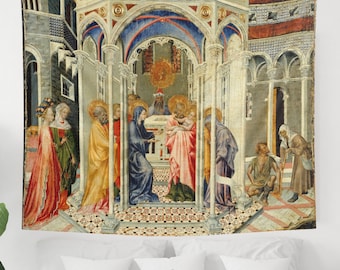 Medieval Art, Religious Tapestry, Catholic Tapestry, Christian Art, Religious Wall Art, Medieval Tapestry, Medieval Decor, Renaissance Art