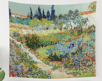 Van Gogh Tapestry, Landscape Art, Art Tapestry, Van Gogh Painting, Vincent Van Gogh, Nature Tapestry, Landscape Tapestry, Painting Tapestry