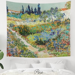 Van Gogh Tapestry, Landscape Art, Art Tapestry, Van Gogh Painting, Vincent Van Gogh, Nature Tapestry, Landscape Tapestry, Painting Tapestry