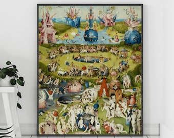 Garden of Earthly Delights, Renaissance Print, Hieronymous Bosch, Renaissance Painting, Bosch Painting, Surrealist Painting, Bosch Poster