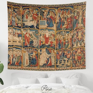 Medieval Tapestry, Apostles Creed, Religious Art, Jesus Christ, Medieval Art, Renaissance Tapestry, Vintage Tapestry, Catholic Decor