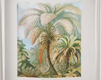 Tropical Tapestry, Jungle Tapestry, Nature Tapestry, Tropical Wall Art, Palm Tree Decor, Tropical Gift, Botanical Tapestry, Vintage Tropical