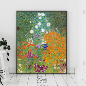 Klimt Print, Gustav Klimt, Floral Wall Art, Fine Art Print, Nature Wall Art, Floral Painting, Floral Decor, Klimt Painting, Flower Art