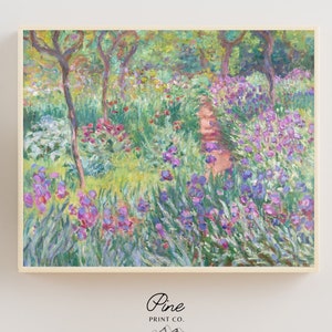 Claude Monet Print, Monet Painting, Floral Painting, Landscape Painting, Garden Painting, Monet Art, Purple Flowers, Monet Poster