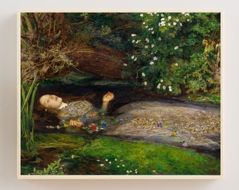 Ophelia Art Print, John Everett Millais Painting, Shakespeare Hamlet Wall Art