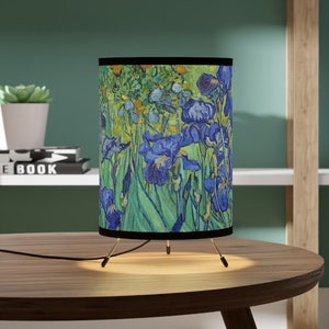 Floral Lamp, Art Lamp, Van Gogh Lamp, Vincent Van Gogh, Irises Van Gogh, Art Home Decor, Van Gogh Decor, Floral Painting, Fine Art Decor