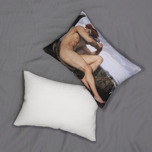 Fallen Angel Lumbar Pillow Renaissance Art, Alexandre Cabanel Painting (14x20 Inches, Polyester Cover, Recycled Insert) image 5