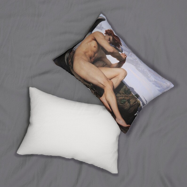 Fallen Angel Lumbar Pillow Renaissance Art, Alexandre Cabanel Painting (14x20 Inches, Polyester Cover, Recycled Insert) image 5