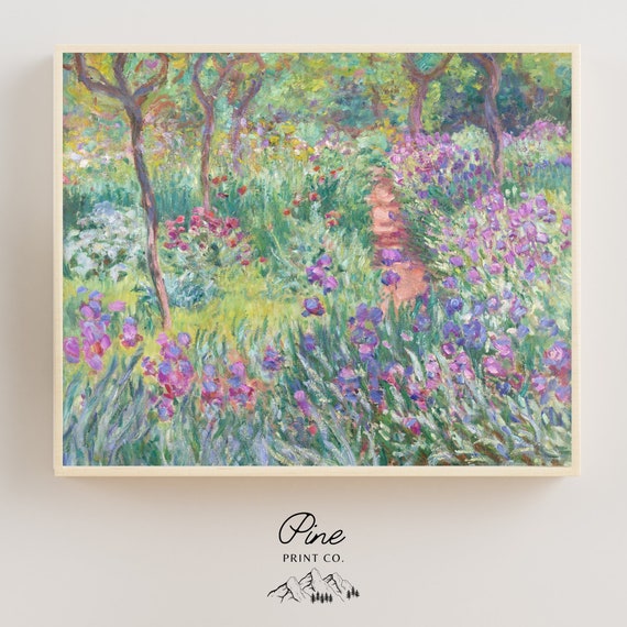 Claude Monet Print, Monet Painting, Floral Painting, Landscape Painting, Garden Painting, Monet Art, Purple Flowers, Monet Poster