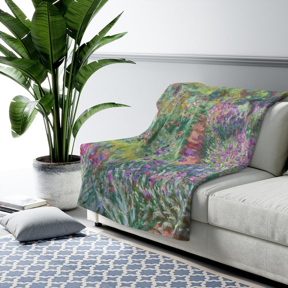 Monet Blanket, Sherpa Blanket, Claude Monet, Monet Art, Nature Throw, Art Blanket, Monet Gift, Cottagecore Blanket, Floral Blanket