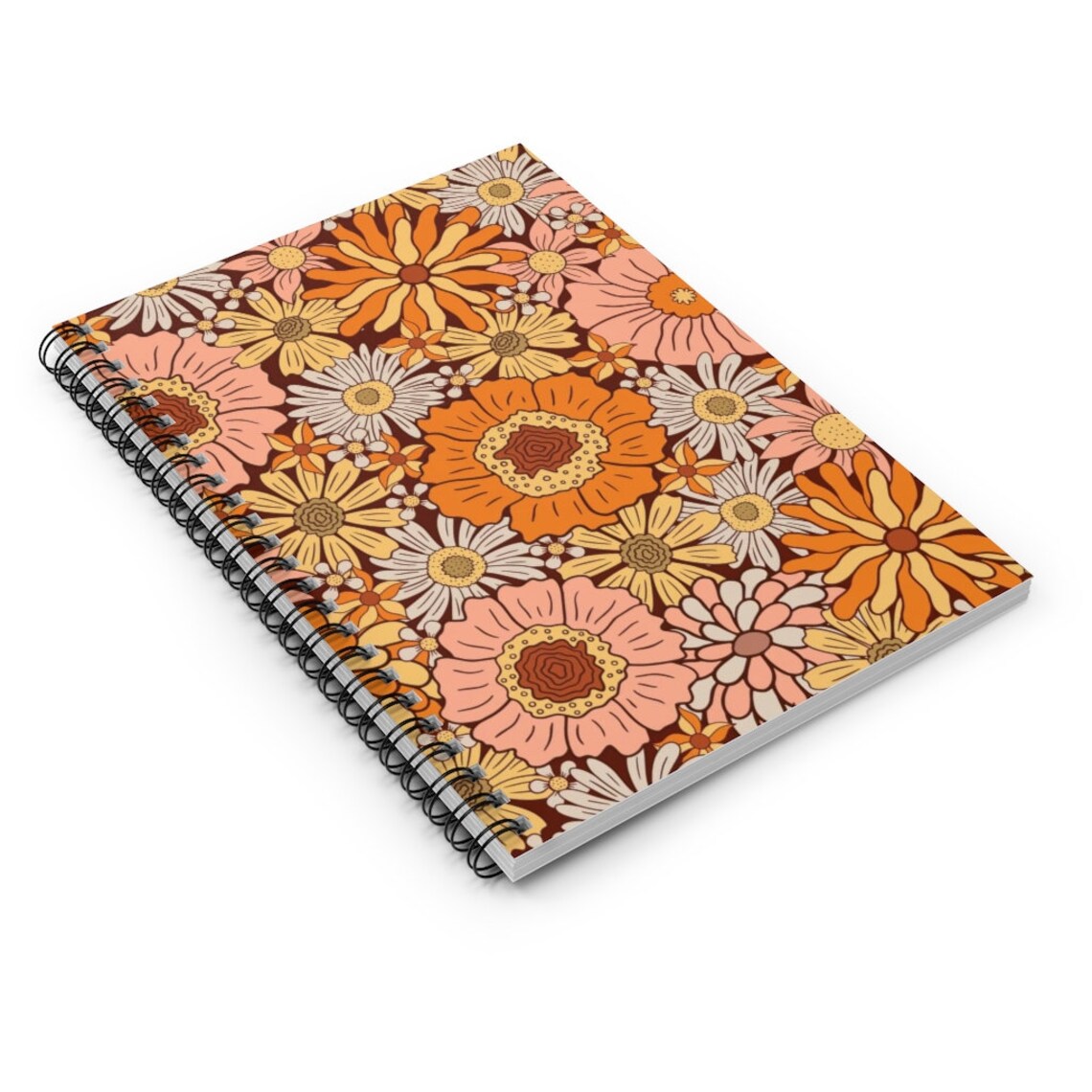 70s Notebook Floral Notebok 70s Journal Retro Notebook - Etsy