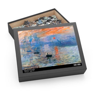Puzzle Monet, Puzzle Oceano, Tramonto sull'oceano, Pittura al tramonto, Pittura sull'oceano, Pittura Monet, Claude Monet, Arte Monet, Regalo Monet, Puzzle artistico