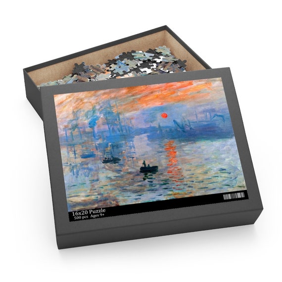 Monet Puzzle, Ocean Puzzle, Ocean Sunset, Sunset Painting, Ocean Painting, Monet Painting, Claude Monet, Monet Art, Monet Gift, Art Puzzle