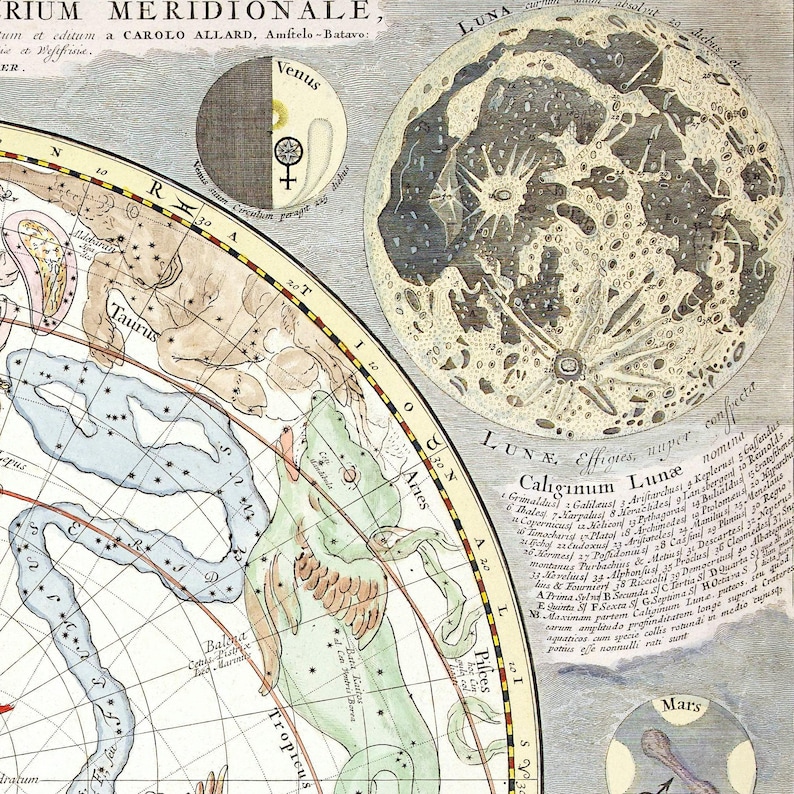 Vintage Zodiac Astrology Tapestry | Celestial Star Chart Wall Hanging, Witchy Cottagecore Accent Piece image 5