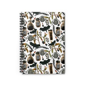 Halloween Notebook, Halloween Gift, Halloween Journal, Bat Notebook, Witchy Notebook, Fall Notebook, Spooky Notebook, Spiral Notebook image 2