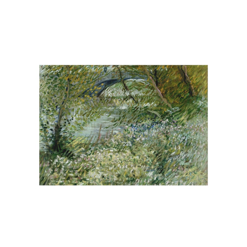 Grön matta, Van Gogh-matta, Vinent Van Gogh, Area-matta, Accentmatta, Fine Art-matta, Trädmatta, Målarmatta, Vintagematta, Van Gough-present 60" × 84"