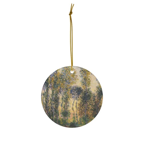 Claude Monet Ornament, Nature Ornament, Fine Art Ornament, Christmas Ornament, Tree Ornament, Monet Painting, Tree Painting