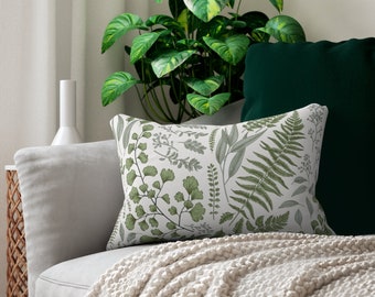 16" Throw Pillow Case Plants Leaves Cushion Cover Home Pillowcase Sofa Bed Decor 