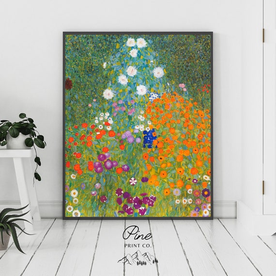 Klimt Print, Gustav Klimt, Floral Wall Art, Fine Art Print, Nature Wall Art, Floral Painting, Floral Decor, Klimt Painting, Flower Art
