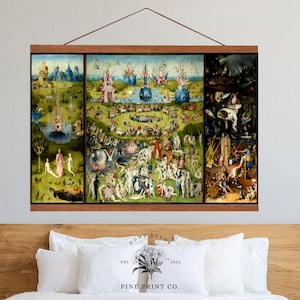 Garden of Earthly Delights, Gothic Print, Hieronymous Bosch, Renaissance Painting, Bosch Painting, Surrealist Painting, Bosch Poster
