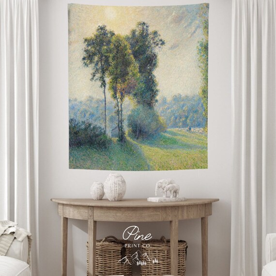 Tree Tapestry, Botanical Tapestry, Nature Tapestry, Painting Tapestry, Tree Painting, Vintage Tapestry, Camille Pissarro, Fine Art Tapestry