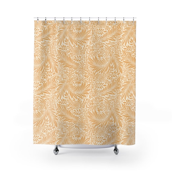 Yellow Shower Curtain, William Morris Decor, Yellow Bathroom, Vintage Bathroom, Art Nouveau Decor, Art Shower Curtain, Yellow Pattern