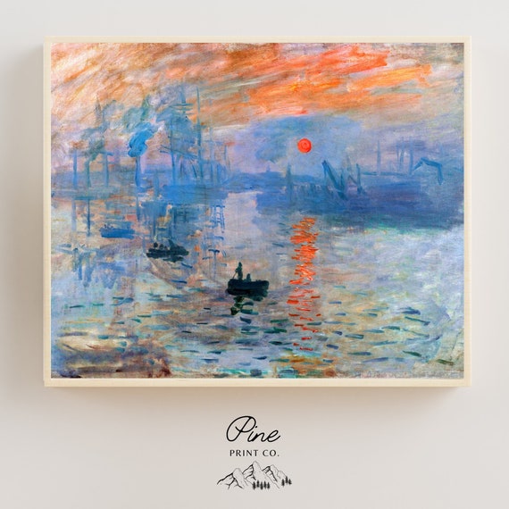 Monet Print, Claude Monet, Ocean Painting, Sunset Painting, Ocean Sunset, Fine Art Print, Vintage Print, Ocean Monet, Boat Painting