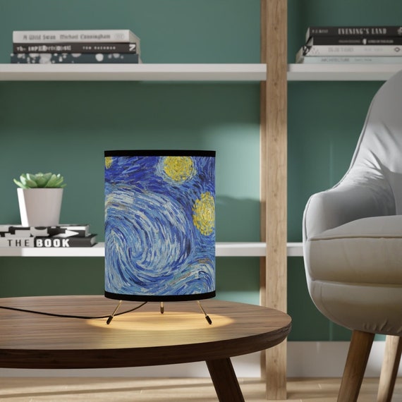 Starry Night Lamp, Art Lamp, Van Gogh Decor, Vincent Van Gogh, Moon Lamp, Art Home Decor, Van Gogh Art, Moon Painting, Starry Night Decor