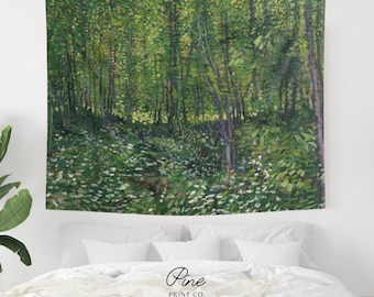 Wandteppich „Wald“ von Van Gogh | Vintage-Landschaftsbild, dekoratives Kunstwerk