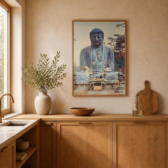 Buddha ウォールアート キャンバスパネル Buddha Vintage Japanese Wall Print | Classic Design Museum Poster