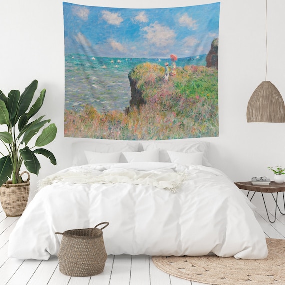 Claude Monet Tapestry, Monet Wall Art, Monet Gift, Ocean Tapestry, Monet Ocean, Fine Art Tapestry, Ocean Painting, Monet Home Decor