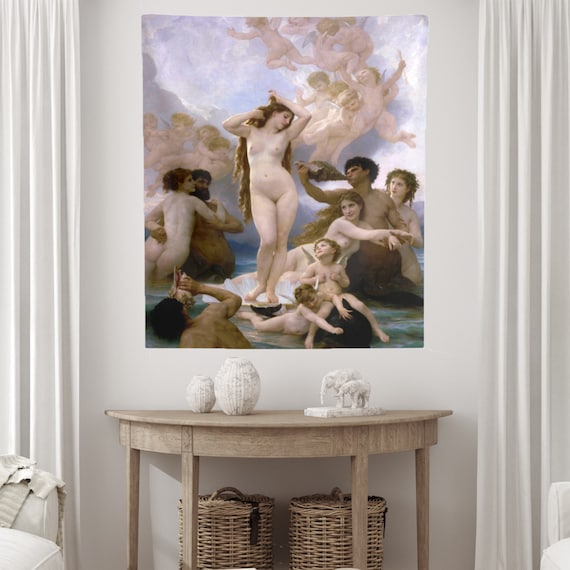 Birth of Venus Tapestry, Renaissance Tapestry, Renaissance Decor, 1800s Art, Venus Decor, Vintage Tapestry, Venus Painting, Venus Wall Art