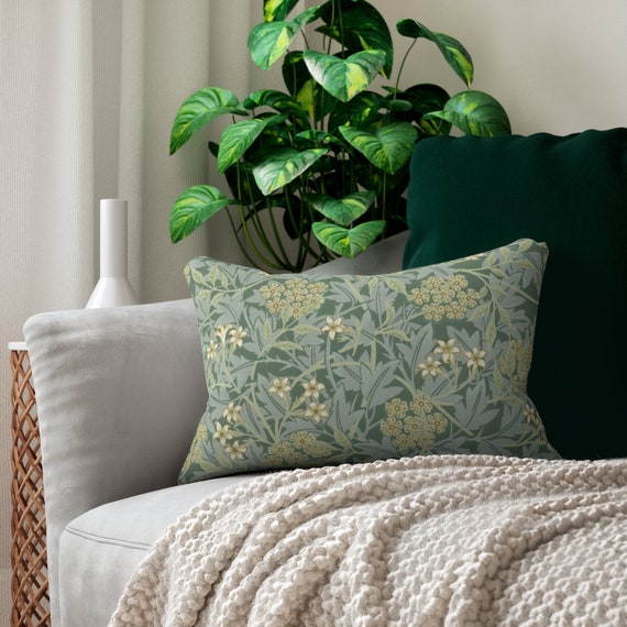 Boho Lumbar Pillow, William Morris, Botanical Pillow, Plant Pillow, Floral Pillow, Nature Pillow, Plant Decor, Nature Decor, Vintage Pillow