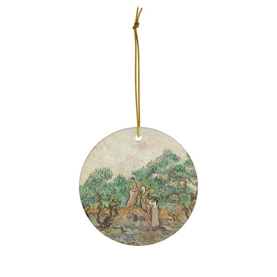 Van Gogh Ornament, Art Ornament, Tree Ornament, Christmas Ornament, Ceramic Ornament, Van Gogh Art, Olive Tree, Van Gogh Painting