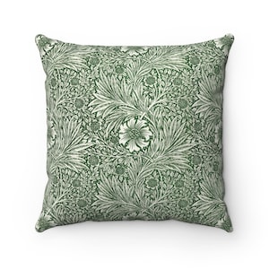 William Morris Pillow, Green Pillow, Floral Pillow, Vintage Pillow, William Morris Decor, Green Throw Pillow, Art Nouveau Decor