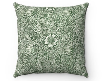 William Morris Pillow, Green Pillow, Floral Pillow, Vintage Pillow, William Morris Decor, Green Throw Pillow, Art Nouveau Decor