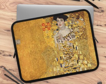 Klimt Laptop Sleeve, Fine Art Case, Gustav Klimt, Klimt Gift, Klimt Painting, Gold Laptop Case, Macbook Case, iPad Case, Macbook Sleeve