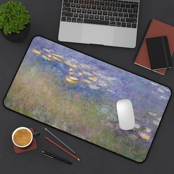 Claude Monet, Monet Desk Mat, Purple Desk Mat, Claude Monet Painting, Art Desk Mat, Monet Art, Water Lilies Painting, Monet Water Lilies