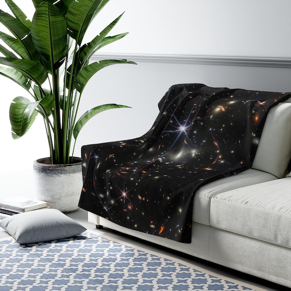 Space Blanket, Webb's First Deep Field, NASA Blanket, Astrophotography, Space Image, Celestial Blanket, Black Blanket, Astronomy Gift