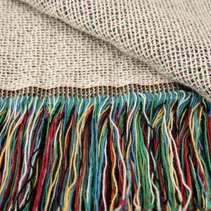 Chinese Asian Tiger Woven Blanket | Vintage Wildlife Cotton Throw, Jungle Wild Cat Wall Tapestry image 6