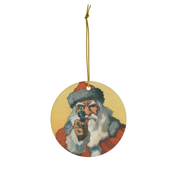 Santa Ornament, Art Ornament, Vintage Ornament, Christmas Ornament, Ceramic Ornament, Vintage Santa, Santa Clause, Vintage Christmas