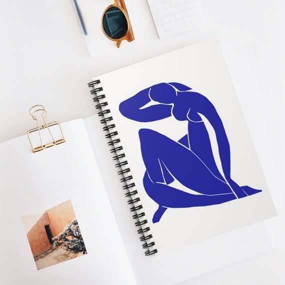 Matisse Notebook, Henri Matisse, Spiral Notebook, Art Notebook, Modern Notebook, Blue Nude, Matisse Art, Contemporary Art, Blue Notebook