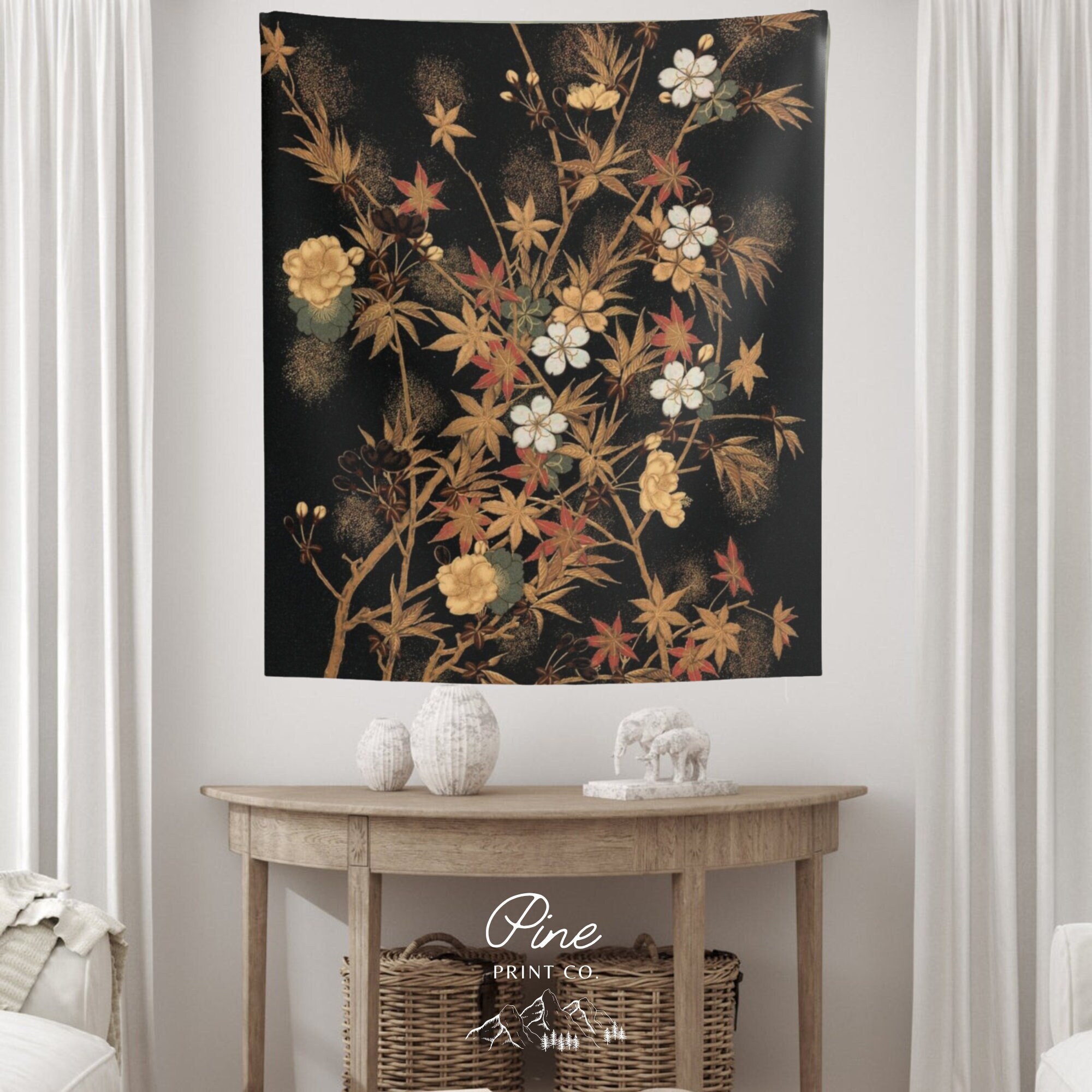 Gold wall tapestry sale