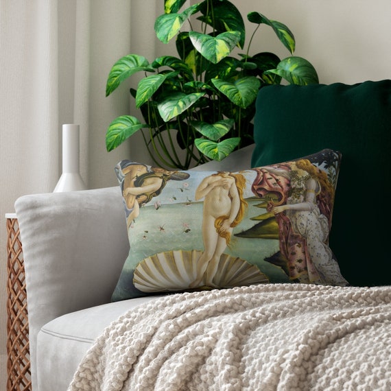 Birth of Venus, Venus Pillow, Lumbar Pillow, Vintage Pillow, Art Pillow, Sandro Botticelli, Venus Painting, Painting Pillow, Venus Art