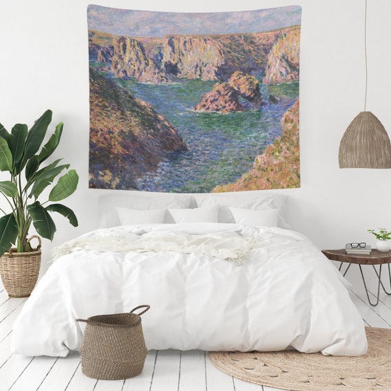 Monet Tapestry, Claude Monet Art, Monet Gift, Art Tapestry, Ocean Tapestry, Nature Tapestry, Ocean Wall Art, Monet Wall Art, Monet Decor