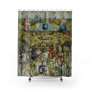 Garden Of Earthly Delights, Art Shower Curtain, Renaissance Decor, Fine Art Decor, Hieronymus Bosch, Vintage Bathroom, Fine Art Bathroom