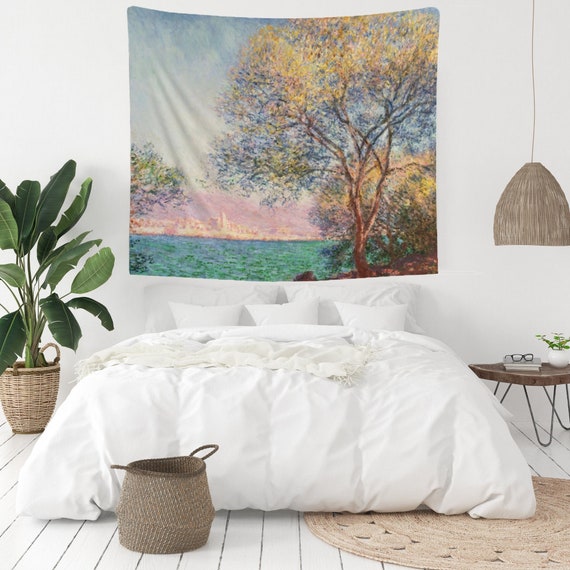 Monet Tapestry, Claude Monet Art, Monet Gift, Art Tapestry, Vintage Tapestry, Nature Tapestry, Tree Tapestry, Dorm Tapestry, Monet Decor